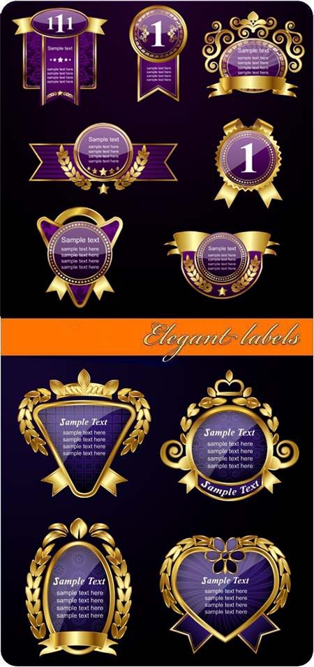 Stock vector - Elegant labels