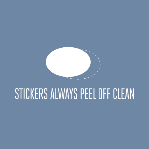 Clean sticker peel offs