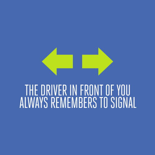 Driver remembers to signal