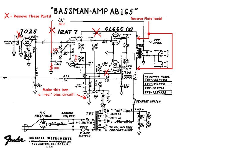 Fender bassman схема