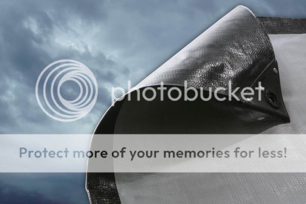 有关以下物品的详细资料: tarps black silver super heavy canopy