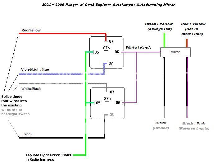 1993 Ford ranger headlight switch wiring diagram