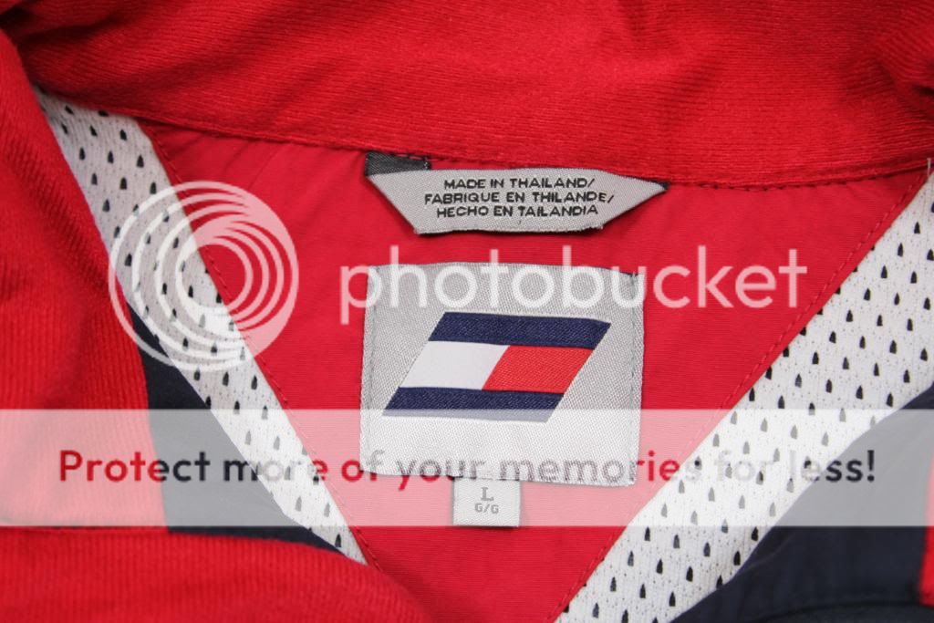 Tommy Hilfiger Jacket Coat Size L Blue/White/Red  