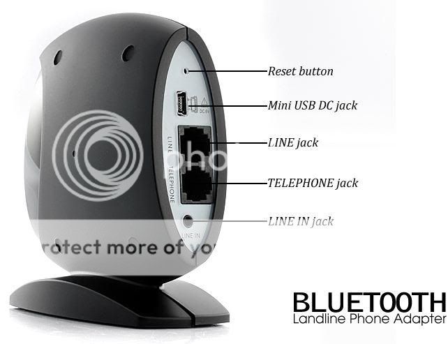 Bluetooth Festnetz Telefon Adapter Schwarz Smart Design