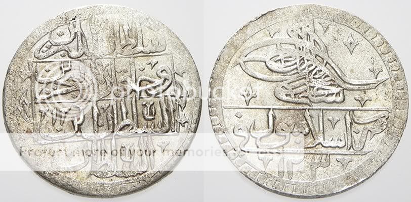 062. OTTOMANS, Turkey, Selim III. AR Yuzluk. VF  